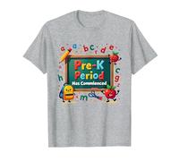 in My Pre-K Era: Period Has Commenced Fun School Citation T-Shirt, Homme, Gris Chiné, 5XL