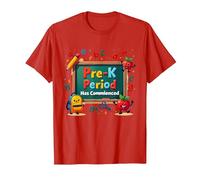 in My Pre-K Era: Period Has Commenced Fun School Citation T-Shirt, Homme, Rouge, XXL