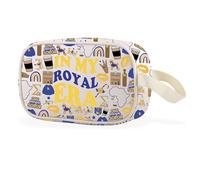 In My Royal Era Trousse de maquillage transparente Motif caniche Doré et bleu roi, Royal Era Cbag EU, Multifonctionnel