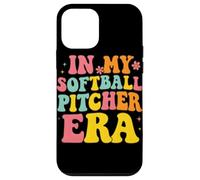 in My Softball Pitcher Era Groovy Fastpitch Softball Gamer Coque pour iPhone 12 Mini