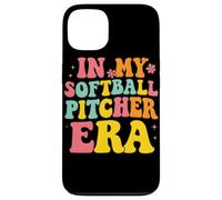 in My Softball Pitcher Era Groovy Fastpitch Softball Gamer Coque pour iPhone 13