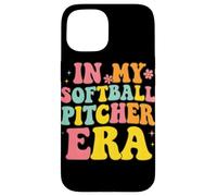 in My Softball Pitcher Era Groovy Fastpitch Softball Gamer Coque pour iPhone 15