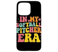 in My Softball Pitcher Era Groovy Fastpitch Softball Gamer Coque pour iPhone 15 Pro Max