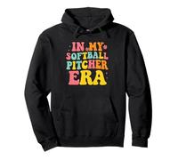 in My Softball Pitcher Era Groovy Fastpitch Softball Gamer Sweat à Capuche