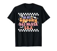 in My Spooky Bus Driver Era Retro Groovy Halloween Costume T-Shirt