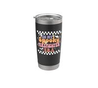 In My Spooky Firefighter Era Retro Groovy Halloween Costume Gobelet isotherme en acier inoxydable double paroi
