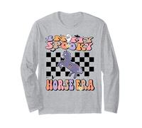 in My Spooky Horse Era Groovy Halloween Animals Costume Manche Longue