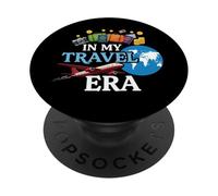 In My Travel Era Voyage Voyage Voyage Avion Vacances d'été PopSockets PopGrip Adhésif