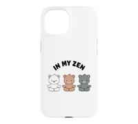 in My Zen Ours Mignon Mignon Ours de Yoga Kawaii sans Stress Coque pour iPhone 15