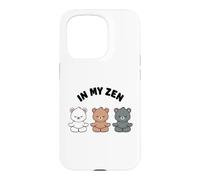 in My Zen Ours Mignon Mignon Ours de Yoga Kawaii sans Stress Coque pour iPhone 15 Pro