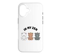 in My Zen Ours Mignon Mignon Ours de Yoga Kawaii sans Stress Coque pour iPhone 16