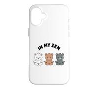 in My Zen Ours Mignon Mignon Ours de Yoga Kawaii sans Stress Coque pour iPhone 16 Plus