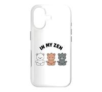 in My Zen Ours Mignon Mignon Ours de Yoga Kawaii sans Stress Coque pour iPhone 17