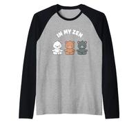 in My Zen Ours Mignon Mignon Ours de Yoga Kawaii sans Stress Manche Raglan