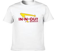 in N Out Burger Logo Tumblr Fashion Funny T-Shirt White XL