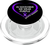 in November We Wear Purple Epilepsy Awareness Month 2026 PopSockets PopGrip pour MagSafe