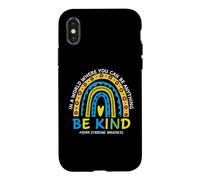 in October We Wear Blue Yellow Down Syndrome Awareness Coque pour iPhone X/XS