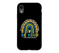 in October We Wear Blue Yellow Down Syndrome Awareness Coque pour iPhone XR