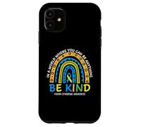 in October We Wear Blue Yellow Kind Down Syndrome Awareness Coque pour iPhone 11