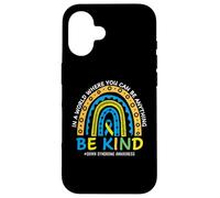 in October We Wear Blue Yellow Kind Down Syndrome Awareness Coque pour iPhone 16