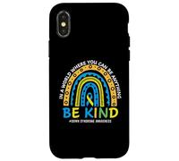 in October We Wear Blue Yellow Kind Down Syndrome Awareness Coque pour iPhone X/XS