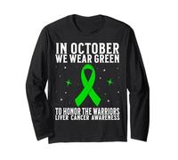in October We Wear Green Liver Cancer Awareness Support Manche Longue