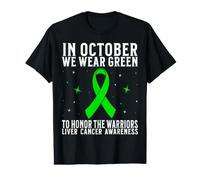 in October We Wear Green Liver Cancer Awareness Support T-Shirt Graphique avec Valeur