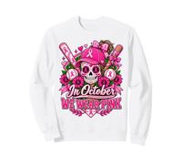 in October We Wear Pink and Watch Football Breast Cancer Sweatshirt