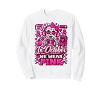 in October We Wear Pink and Watch Football Breast Cancer Sweatshirt