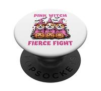 in October We Wear Pink Pembroke Welsh Corgi Breast Cancer PopSockets PopGrip Adhésif
