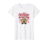 in October We Wear T-Shirt Rose Mignon pour Le Cancer du Sein T-Shirt