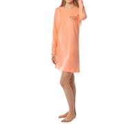 In One Clothing Chemise de nuit à manches longues pour fille, jersey simple doux 100 % coton, Abricot - Good Night, 176