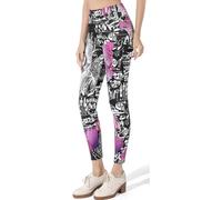 In One Clothing - Leggings femme pour le sport, le fitness, l'extérieur et les vêtements de détente, super élastiques et avec une taille haute pour un ajustement confortable sans plis, noir/violet, XL