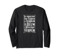 In Principio Erat Verbum Latin Bible Verse Typographie Design Manche Longue