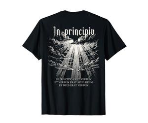 in Principio John 1:1-7 Verse de la Bible Latine au Dos T-Shirt