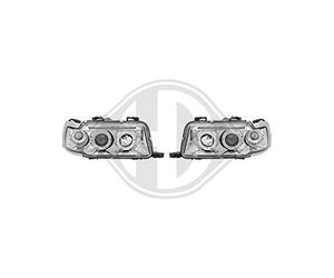 in. pro. 1015280 haute définition Head Set LED Angel Eyes avec anneaux, chrome Transparent