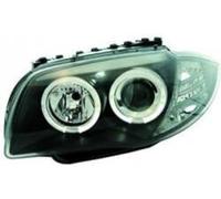 LHD Phares Projecteur Paire Angel Eyes Transparent Noir H7 Pour BMW E81 E87