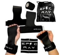 in S(h) ock BCN Manique Cross Training en Microfibre de Carbone, Set 4 en 1 | Maniques sans trous en microfibre de carbone, grips cross training homme et femme, inclus bracelets, tape pouce et sac