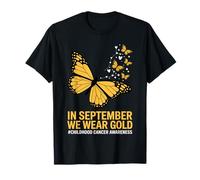 in September We Wear Gold Childhood Cancer Awareness Support T-Shirt