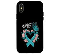 in September We Wear Teal Ovarian Cancer Awareness Coque pour iPhone X/XS