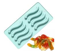 in silicone per caramelle, padella di fondente con verme con silicone di alimentare per cottura in sicurezza, design flessibile del vassoio antiaderente, stampo creativo, snack dessert al
