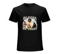 in Sosa We Trust Chief Keef T-Shirt for Men Hip Hop Music Funny Cotton Tee O Neck Short Sleeve T Shirts Graphic Printed Clothing Black L