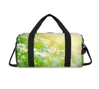in Sun Sac de sport camomille avec compartiment à chaussures Camomille Sac de voyage Sac de gym Organiseur de bagages pour femmes, hommes, enfants, filles et garçons