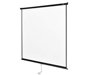 [in.tec] Écran de Projection Déroulable avec Boîtier en Acier Cinéma à la Maison 113 Pouces Polyester et PVC Compatible HD 3D