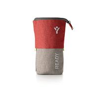 IN TEMPO" Strip-Case Ready Trousse à Crayons Transformable en Porte-gobelet et Porte-Accessoires, idéale pour l'école et Le Travail, Taille 20 x 14 cm, Rouge, 21 x 14 cm, Moderne