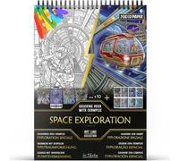 In Textu Livre de Coloriage Adulte Exploration Spatiale, Papier 200 g/m²
