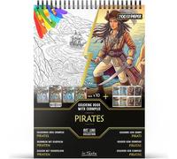 In Textu Livre de Coloriage Adulte Pirates, Papier 200 g/m²