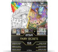 In Textu Livre de Coloriage Adulte Secrets de Fées, Papier 200 g/m²