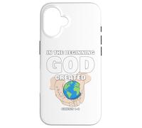in The Beginning God Created - Christian Creation Genesis Coque pour iPhone 16