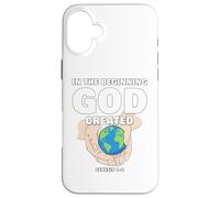 in The Beginning God Created - Christian Creation Genesis Coque pour iPhone 16 Plus